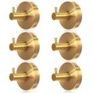 Ganchos de ventosa Shimeyao, pacote com 6, aço inoxidável dourado