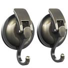 Ganchos de ventosa SOCONT Heavy Duty Green Bronze, pacote com 2 Ganchos de ventosa SOCONT Heavy Duty Green Bronze, pacote com 2
