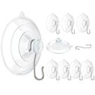 Ganchos de ventosa VIS'V Large Clear com gancho de metal 6,35 cm, 10 unidades Ganchos de ventosa VIS'V Large Clear com gancho de metal 6,35 cm, 10 unidades