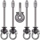 Ganchos giratórios Dolibest Heavy Duty em aço inoxidável 304, pacote com 4 Ganchos giratórios Dolibest Heavy Duty em aço inoxidável 304, pacote com 4