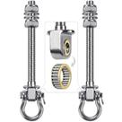 Ganchos giratórios SELEWARE Heavy Duty 680 kg em aço inoxidável, pacote com 2 unidades