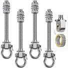 Ganchos giratórios SELEWARE Heavy Duty Bearing, capacidade de 1500 libras, 4 unidades