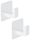 Ganchos GWAAZXGZ quadrados branco fosco autoadesivos 2 unidades Ganchos GWAAZXGZ quadrados branco fosco autoadesivos 2 unidades