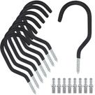 Ganchos KURUI Resistentes 8 Unidades Revestidos em PVC Preto Ganchos KURUI Resistentes 8 Unidades Revestidos em PVC Preto