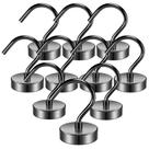 Ganchos magnéticos Grtard, pacote com 10, ímã de neodímio preto de 23 kg