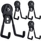 Ganchos magnéticos Landhoow Large Heavy Duty Garage, 4 peças, pretos