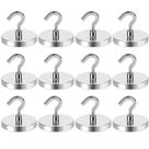 Ganchos magnéticos LOVIMAG Heavy Duty Neodímio Magnet, pacote com 12