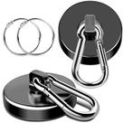 Ganchos magnéticos MIKEDE Heavy Duty 90 kg ou mais com mosquetão, pacote com 2