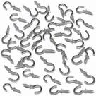 Ganchos metálicos para xícaras Hulless, 100 peças, 1,3 cm, prateados Ganchos metálicos para xícaras Hulless, 100 peças, 1,3 cm, prateados
