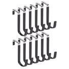 Ganchos Over The Door Hooks HANGZIGD, pacote com 12 unidades, gancho organizador preto