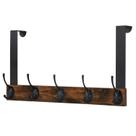 Ganchos Over The Door Hooks YINMIT Heavy Duty Wood Hanger, preto fosco