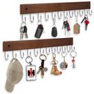 Ganchos para casacos UNIFUN Key Hooks montados na parede com 12 ganchos, pacote com 2