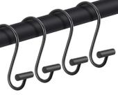 Ganchos para cortinas de chuveiro CHICTIE Black Premium Metal, conjunto de 12 Ganchos para cortinas de chuveiro CHICTIE Black Premium Metal, conjunto de 12