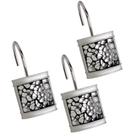 Ganchos para cortinas de chuveiro Creative Scents Crackled Glass Silver