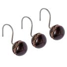 Ganchos para cortinas de chuveiro Creative Scents Dublin Brown, conjunto de 12