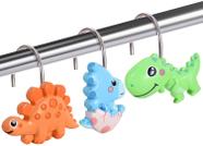 Ganchos para cortinas de chuveiro CTOHN Dinosaur Stainless Steel x12