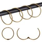 Ganchos para cortinas de chuveiro Mafegu Roman Rings 30 unidades de metal de bronze