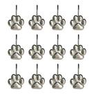 Ganchos para cortinas de chuveiro Sunlit Fashion Design Paw Print, pacote com 12