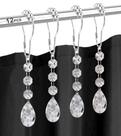 Ganchos para cortinas de chuveiro Yapicoco Gemstone Crystal 12PCS Ganchos para cortinas de chuveiro Yapicoco Gemstone Crystal 12PCS