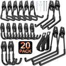 Ganchos para Garagem MIKRUI, Kit com 20 Unidades, Aço Reforçado com Revestimento Ganchos para Garagem MIKRUI, Kit com 20 Unidades, Aço Reforçado com Revestimento
