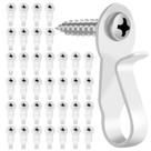 Ganchos para pendurar luzes HiGift, pacote com 36 unidades, branco, aço inoxidável