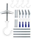 Ganchos para plantas de teto NACETURE Large Swag Hooks brancos, pacote com 4 Ganchos para plantas de teto NACETURE Large Swag Hooks brancos, pacote com 4