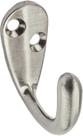Ganchos para roupas National Hardware N325-506, pacote com 2 unidades de níquel acetinado