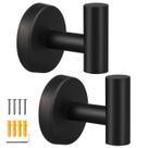 Ganchos para Toalha Mdvora Preto Fosco Aço Inoxidável SUS304 2 Peças Ganchos para Toalha Mdvora Preto Fosco Aço Inoxidável SUS304 2 Peças