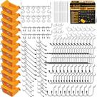 Ganchos Pegboard ELEAD 260 peças com caixas de Pegboard e porta-ferramentas