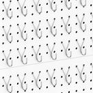 Ganchos Pegboard HUHOLE J-Hook 2,54 cm prateados, pacote com 40