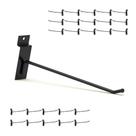 Ganchos Slatwall BFPeaky Black 20 cm, 25 peças, aço inoxidável pesado