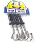 Ganchos Zincados + Buchas Com Anel 8mm Kit 4 Pçs - Boly Ref. 32
