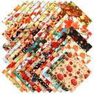 Ganeen 100 Peças de Tecido para Patchwork 25x25 cm Tema de Ação de Graças