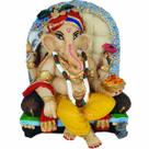 Ganesha Colorido No Trono 14012