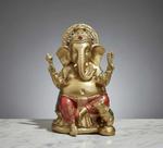 Ganesha Hindu Deus Sorte Prosperidade Sabedoria Resina 35 Cm
