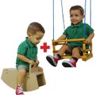 Gangorra Cavalinho Montessorian + Cadeirinha De Balanço Infantil