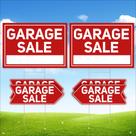 Garage Sale Signs ComboJoy, 6 peças impermeáveis com estacas