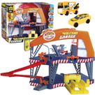 Garagem De Brinquedo Interativo 2 Estações Volcano Com Posto Para Brincar e Carrinho - Samba Toys