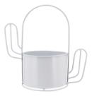 GARDEN CACHEPÔ 23x24x13cm METAL BRANCO CACTO