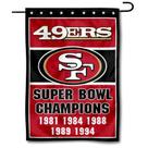 Garden Flag WinCraft 49ers 5 vezes campeão do Super Bowl Garden Flag WinCraft 49ers 5 vezes campeão do Super Bowl