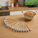 Garfinhos Bambu Futebol Unidades Palito Decorativo Petisco Aperitivo Festa Infantil