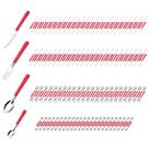 Garfo Colher Faca Colher Chá Inox Vermelho Luna 192 Peças Garfo Colher Faca Colher Chá Inox Vermelho Luna 192 Peças