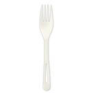 Garfo compostável World Centric White TPLA 6.5, pacote 1000