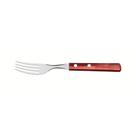 Garfo de Mesa Tramontina em Aço Inox e Cabo em Madeira Polywood Vermelho