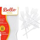 Garfo Descartável Branco para Sobremesa Bello Festas 250un Garfo Descartável Branco para Sobremesa Bello Festas 250un