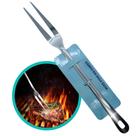Garfo Inox De Churrasco Trinchante Grelha Grill Longo 35cm
