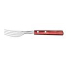 Garfo Mesa Aço Inox e Cabo Madeira Polywood Vermelho Tramontina