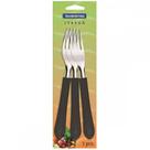 Garfo Mesa Tramontina Cabo Plastico Leme 3 Pecas Preto 23182/300
