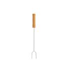 Garfo para Churrasco Aço Cromado Cabo Madeira 1un