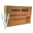 Garfo refeição reforçada branco c/1000 descatável mexa bem
